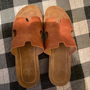 Tan sandals